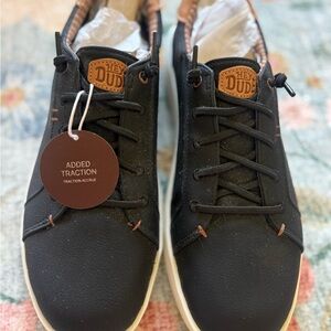 Hey Dude Men's Black and Brown Sneakers